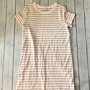 Universal Thread white and tan t-shirt dress-medium